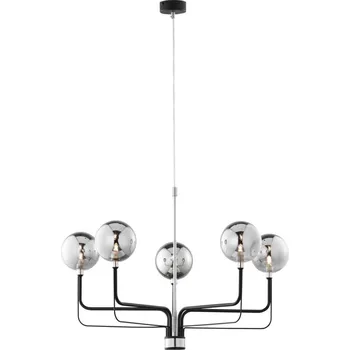 Jupiter 1888 - Lustr na lanku ERIS 5xG9/14W/230V matný chrom/černá/kouřová šedá