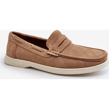 Pánské mokasíny Mužské mokasíny z ekologického semiše Rivanell Barva: Béžová, Velikost: 41