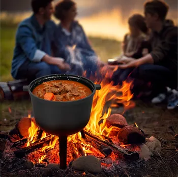 kotlíky Litinový lovecký kotlík se smaltovaným vnitřkem, 10 L