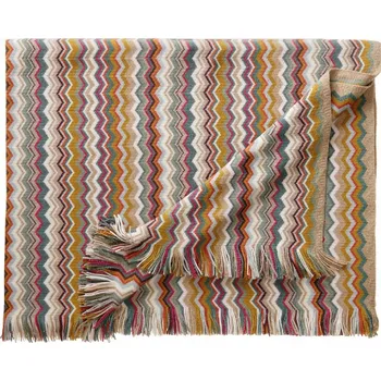 deka Vlněný pléd barevný vzorovaný Barva: okrová