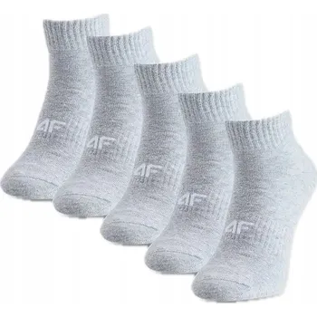 Pánské ponožky Pánské Ponožky 4F Sportovní šedé bavlněné 5-BALENÍ 4FWMM00USOCM480 43-46