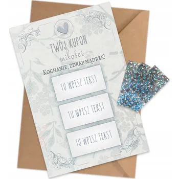 Obraz Stírací los Tvůj Kupon Lásky – napiš vlastní text. dárek pro blízké +