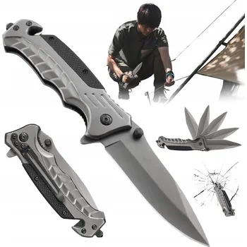 Kuchyňský nůž NŮŽ Z NEREZOVÉ OCELI ŠEDÝ 21,7 CM