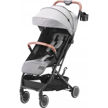 Kočárek SucceBuy Dětský Kočárek s Nastavitelnou Opěrkou Zad a Podnožkou, Tmavě Šedý