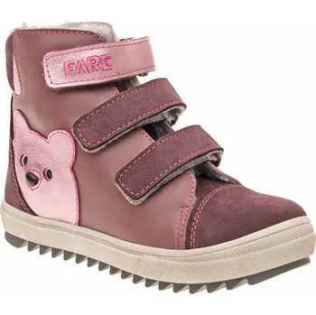 Dívčí zimní obuv FARE KLASIK TYROLKY dětské zimní kotníkové boty vínové - Velikost (EUR) 29 841291