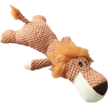 Hračka pro psa Pískací plyšová hračka pro psa lev 36 cm interaktivní odolná žvýkací hračka z polyesteru a bavlny pro malé a střední psy