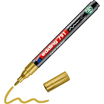 Lakový popisovač Edding 791 PCR, 1-2mm, zlatá