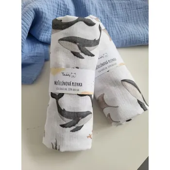 látková plena Mušelínová plenka STANDARD 60 x 60 cm - oceán