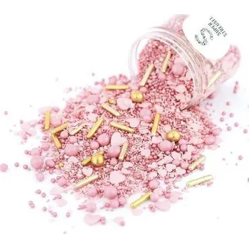 Jedlá dekorace na dort Cukrové zdobení 90g růžový valentýn - Super Streusel