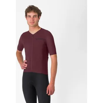 cyklistický dres CASTELLI Cyklistický dres s krátkým rukávem - PREMIO EVO - bordó L