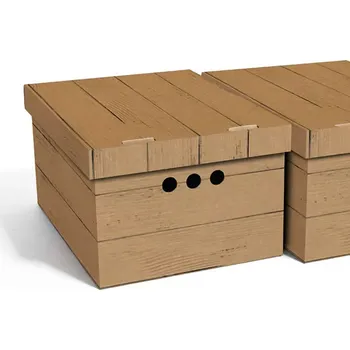 Úložný box Dekorativní krabice hnědá moderní deska A4 úložný box, velikost 33x25x18cm (Krabice Global Home je vyrobena z pevné lepenky a hodí se ideálně k přechovávání různých předmětů jako je oblečení, hračky, knihy a jiné drobnosti. Díky dekorativnímu potisku může