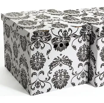 Úložný box Dekorativní krabice Zahrada XL, úložný box s víkem, vel. 42x32x32cm (Výrobce: Erkar. Box je vyroben z pevné lepenky a hodí se ideálně k přechovávání různých předmětů jako je oblečení, hračky, knihy a jiné drobnosti. Díky dekorativnímu potisku může být na 