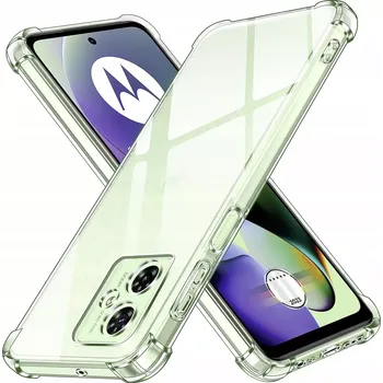 Pouzdro na mobilní telefon Motorola Moto G54, 5G kryt pouzdro obal silikonový ANTI SHOCK na mobil (ANTI SHOCK - posílené rohy vzduchovými komorami / funguje jako airbag - FLEXIBILNÍ, silikonový OBAL, KRYT na mobil - průhledný. Pouze 0,3 mm - dokonalá ochrana bez zvýšení hmotnosti t