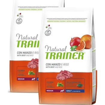 Krmivo pro psa TRAINER Natural Medium Adult Hovězí a rýže 2x12kg