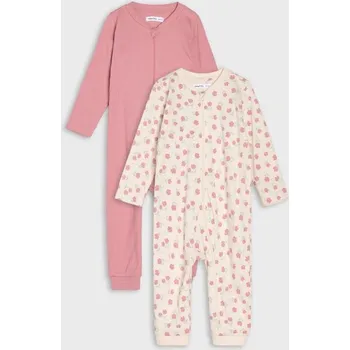 Dupačky Sinsay - Sada 2 kusů bavlněných overalů - krémová - 498GK-01X - 498GK-01X-62