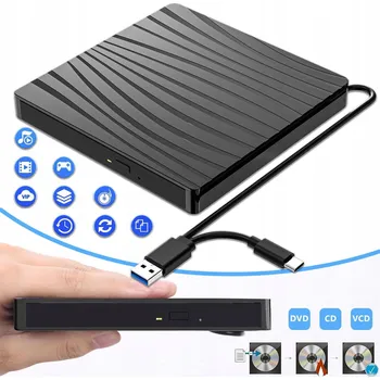 Mechanika Přenosná externí DVD vypalovačka USB 3.0 USB-C
