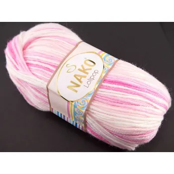 Příze Příze Lolipop - růžovo bílá 80430