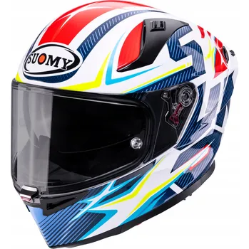 Helma na motorku SUOMY INTEGRÁLNÍ PŘILBA SPEEDSTAR 2 TWOSTARS BÍLÁ MODRÁ VELIKOST L