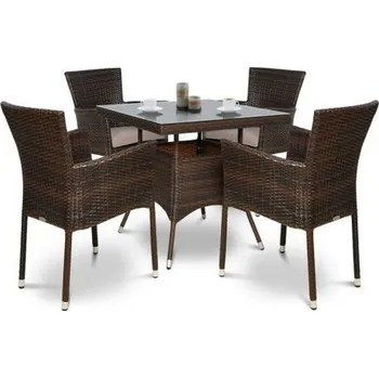 Jídelní set LERIDA/LUGO 4+1 Brown