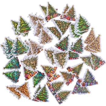 samolepka DP Craft Vinylové samolepky vánoční stromky 46ks