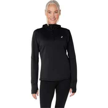 Dámská mikina Dámská sportovní mikina přes hlavu Asics ROAD WINTER LITE-SHOW HOODIE W 2012D279-001 - S | UK 8,5 | US 10,5