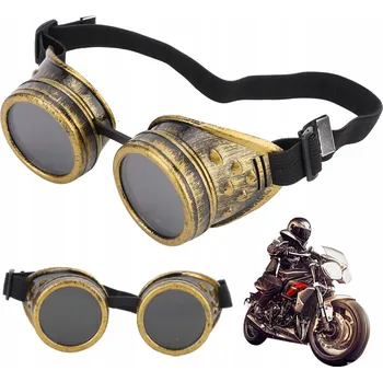 RETRO BRÝLE STEAMPUNK DVOUVRSTVÉ SLUNEČNÍ BRÝLE