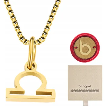 Náhrdelník Dámský pozlacený náhrdelník ZNAMENÍ ZVĚROKRUHU VÁHY nastavitelný ČLENKOVÝ OCEL 316L