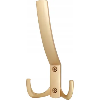 Věšák Háček na oblečení, nástěnný věšák na oblečení, nábytkový háček, zlatý kartáčovaný.