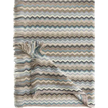 deka Vlněný pléd barevný vzorovaný Barva: šedá