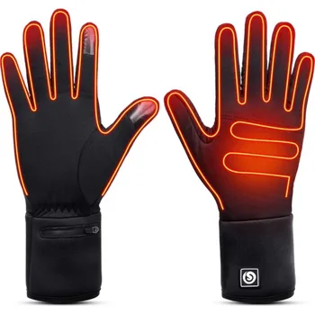 Rukavice Bezdoteku Vyhřívané rukavice na procházky unisex černé Savior vel. XS/S
