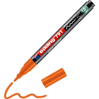 Lakový popisovač Edding 791 PCR, 1-2mm, oranžová