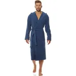 Pánský župan s kapucí LandL 2104 modrá XXXL