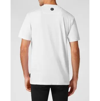 Pánské tričko PHILIPP PLEIN T-Shirt 89 Bílá Regular Fit 4XL