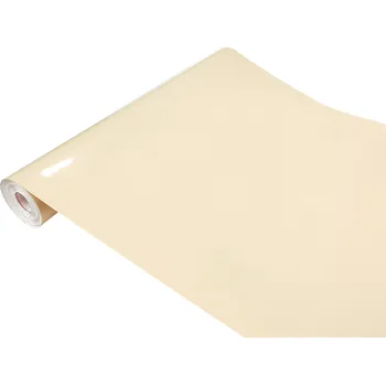 Tapeta Dekorativní Samolepicí dýhovaná Fólie na nábytek, béžová lesklá barva, 45x50cm