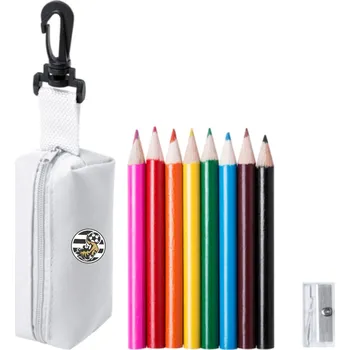 Penál JAKO Polyesterový penál s pastelkami FCHK vel. 0, bílá