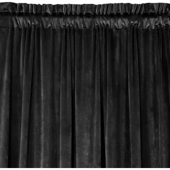 Obraz Hotový závěs Eurofirany černý velurový 135x270 cm páska polozatemňovací