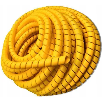 Brzdová hadice Ochrana kabelů - spirálová pružina 16-22mm PVC, ŽLUTÁ - pro hadice - 1 metr