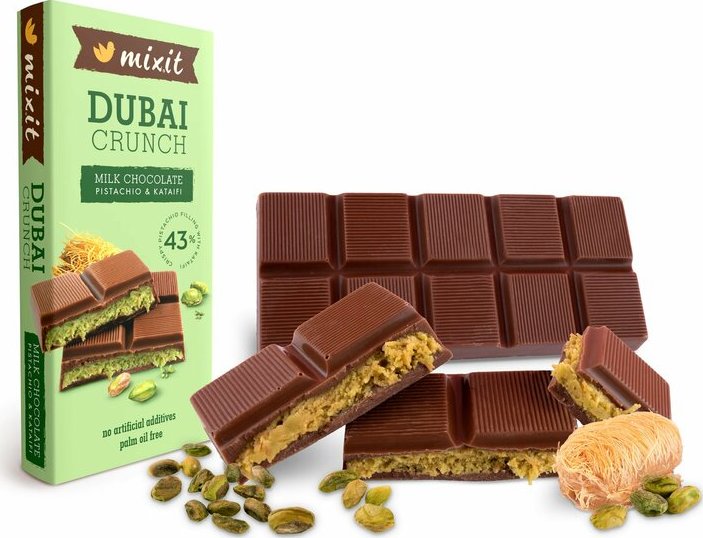 Mixit Dubajská čokoláda Mixit s pistáciovou náplní