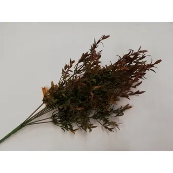 umělá květina Umělá dekorace - trs listí podzim - hnědá - 40cm