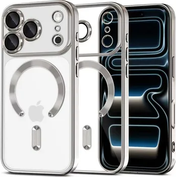 Pouzdro na mobilní telefon KRYT TECH-PROTECT MAGFLEX MAGSAFE IPHONE 17 PRO MAX SHINY SILVER