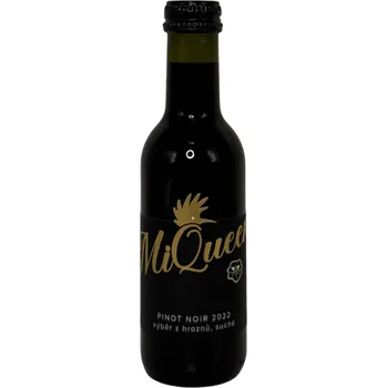 Víno Vinařství MiQueen | PINOT NOIR mini | výběr z hroznů | suché | červené | 2023 | 15,5% | 185 ml | (lahev)