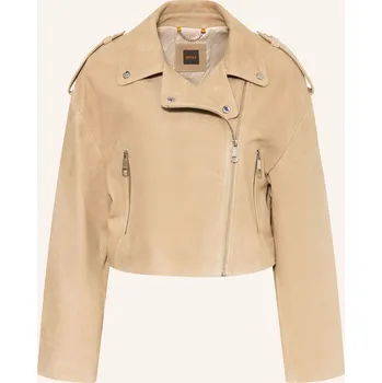Dámský kabát Boss Dámská Semišová Bunda Salace, béžová, 36