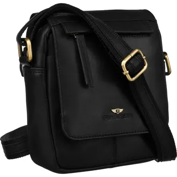 Pánská kožená crossbody taška černá - Peterson Maxin černá
