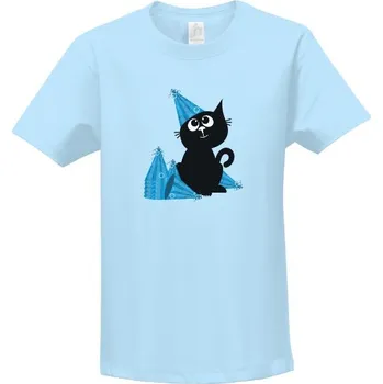 Pánské tričko Tričko s potiskem Kočička slaví narozeniny dětské