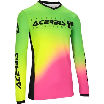 Helma na motorku Acerbis dres MX J-TRACK STABI růžová/fluo žlutá vel. M