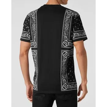 Pánské tričko PHILIPP PLEIN T-Shirt 22847 Černá Regular Fit S