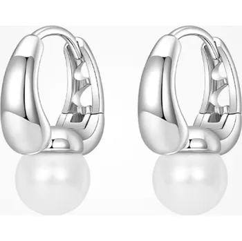 Náušnice JAY Stříbrné náušnice Glynnis - pravá perla, stříbro 925/1000 JAY-0132-SE2023 Stříbrná Bílá