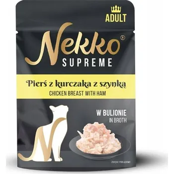 Krmivo pro kočku Nekko Kuřecí prsa se ŠUNKOU ve vývaru kapsička pro kočky 70g