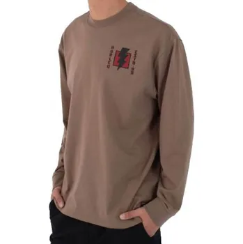 Pánské tričko TRIKO HURLEY BOLT L/S - hnědá - XL + při osobním odběru 1 130 Kč