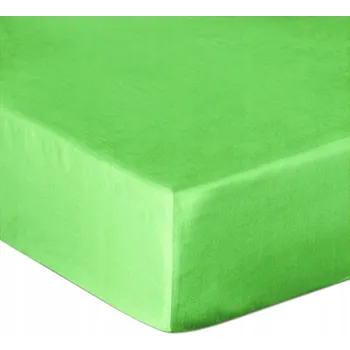 Prostěradlo Prostěradlo s gumou 160x200 bavlněný satén zelené zeleň